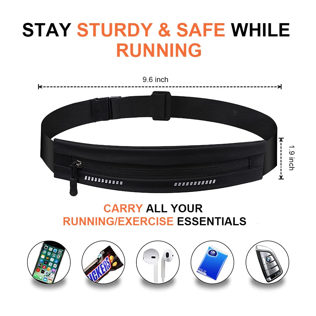 Optifit Reflective Waist Bag with Cup Holder - Waterproof Belt Bag for Men & Women, Ideal for Running, Workouts, Travel, Fits Phones Up to 7 Optifit Reflective Waist Bag with Cup Holder - Waterproof Belt Bag for Men & Women, Ideal for Running, Workouts, Travel, Fits Phones Up to 7